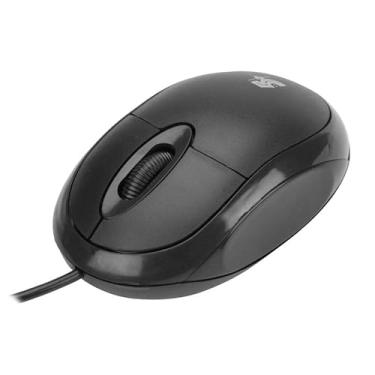 Imagem de Mouse Com Fio Usb Preto Conexão 1000 Dpi Basico Ergonomico Pequeno