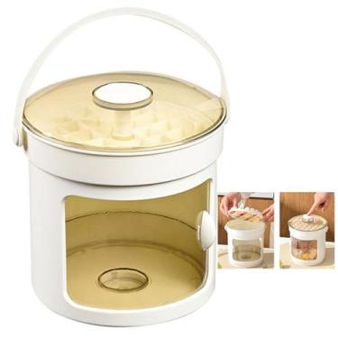 Imagem de Balde Forma de Gelo Reservatorio Pegador Tampa Dispenser Recipiente Ar