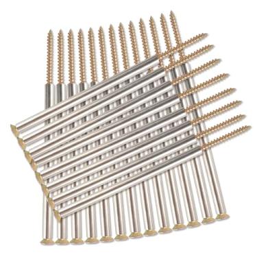 Imagem de 20 peças de parafusos de calha de 17 cm com virola de metal pregos de calha duráveis e pontas de calha de telhado fáceis de instalar fixadores de calha seguros para renovação e manutenção de calhas