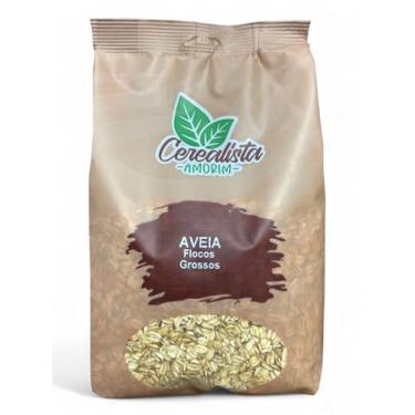 Imagem de Aveia Flocos Grossos 1Kg Cerealista Amorim