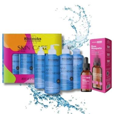 Imagem de Kit Skincare Anti Oleosidade Acne Para Peles Oleosas E Um Sérum Rosa M
