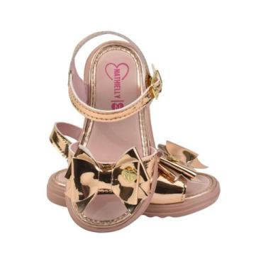 Imagem de Sandália Infantil Feminina Brilho Strass Tratorada Menina Delicada Lev