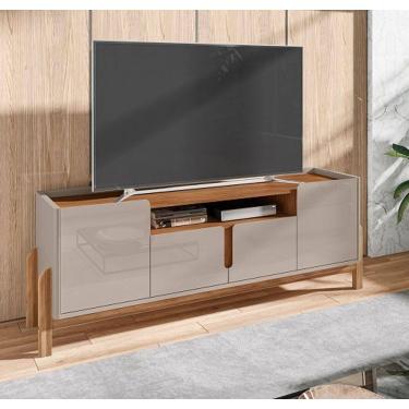 Imagem de Rack Lizz 1.70 Off White/Cedro - Casa D Móveis