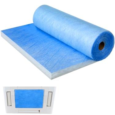 Imagem de Maxdot Rolo de filtro de exaustão para cabine de pintura, coletor inflável de tinta de fibra de vidro, 91,4 cm x 30,5 m, para cabine de pulverização resistente, prendedor de fibra de vidro para carros