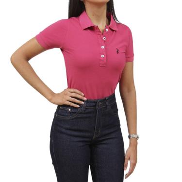 Imagem de Camisa Gola Polo Feminina Rosa Austin 38027