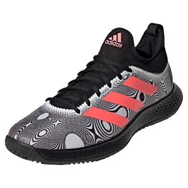 Imagem de adidas Tênis masculino Defiant Generation, Branco/vermelho ácido/prata metálico, 7.5