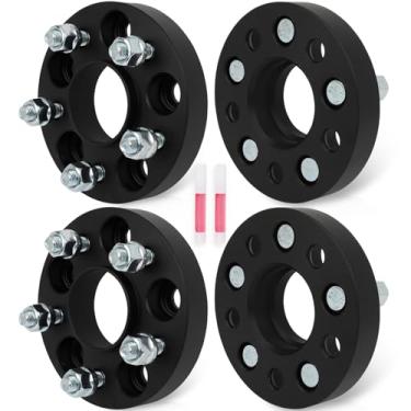 Imagem de ECCPP Conjunto de 4 espaçadores de roda de 2,5 cm 5 x 4,25 5 x 108 kit adaptador espaçador de roda com furo de cubo M 12x1,5 63,4 mm para C-Max Continental Corsair Cougar Escape Focus Freestar 5 Lug