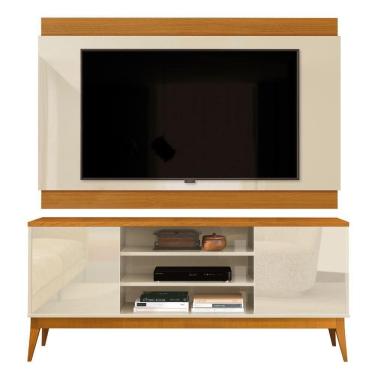 Imagem de Rack Bancada Titan Com Painel Legacy New Para Até 60 Polegadas 1,60m Off White / Madeirado Edn Off White / Madeirado