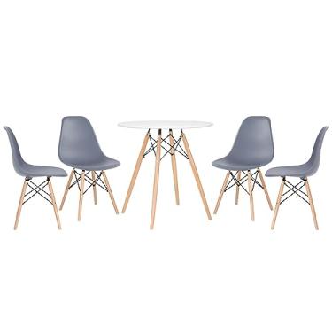 Imagem de Loft7, Mesa redonda Eames 70 cm + 4 cadeiras Eiffel DSW