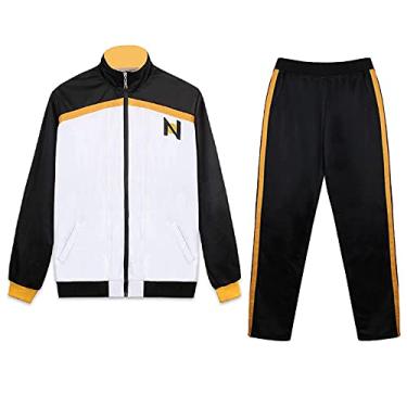 Imagem de Lmetsky Rem Ram Cosplay Fantasia Fantasia Natsuki Subaru Re Zero Cosplay Roupa Uniforme de Halloween, Casaco + calça, GG
