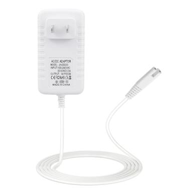 Imagem de Carregador de substituição para irrigador bucal Waterpik WP360 WP360W WP450 WP450W WP462 WP462W, Waterpik Water Flosser cabo de alimentação adaptador de substituição (1,5 m, branco)