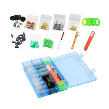 Imagem de Kit de Pesca 212 Pçs Anzóis, Boias, Chumbos, Giradores, Linhas 100m Co