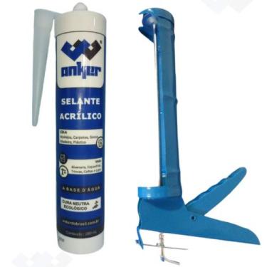 Imagem de Selante Silicone Acrílico e Aplicador - ANKER, Incolor