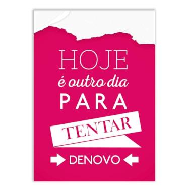 Imagem de Placa Decorativa Frases Hoje É Outro Dia Decoração Poster Quarto Sala