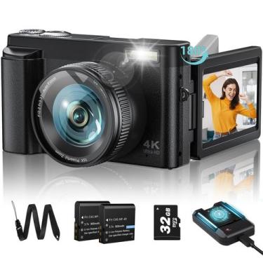 Imagem de Câmera digital SIXTARY Upgrade 4K 48MP 3" 180 Flip Screen