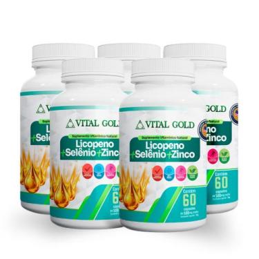Imagem de LICOPENO + SELÊNIO + ZINCO - 500mg (60 Cápsulas) VITAL GOLD, 05 Unidad