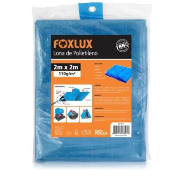 Imagem de Lona Carreteiro Azul 2x2m 150 micras 110g/m2 c/ Ilhoses Metálicos - Fo