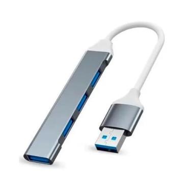 Imagem de Adaptador Hub USB 3.0, 4 Portas, Expansor e Extensor de Portas USB para Notebook e Computador