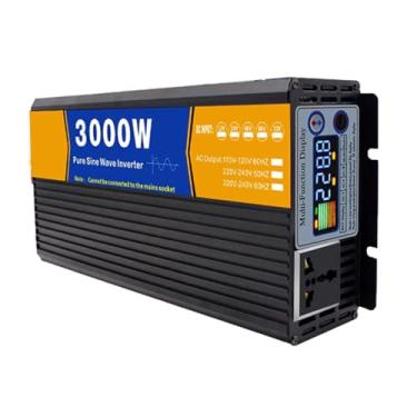 Imagem de 3000W 72V a 110V inversor de onda senoidal pura com 1 soquete e display LCD DC 12V 72V para AC 110V Conversor de tensão Inversores de fase dividida Inversor solar (60Hz),12V TO 220V