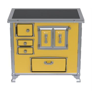 Imagem de Fogão a Lenha GII N 2 Gab Sec Xviii Premium Amarelo Saida Direita