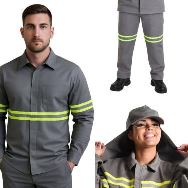 Imagem de Kit de Proteção Agentes Químicos Conjunto Antiácido + Touca Árabe Repelente Cinza