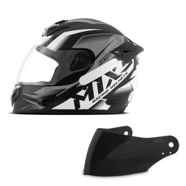 Imagem de Capacete Moto Fechado Mixs Mx2 Storm Fosco + Viseira Fumê Masculino Fe