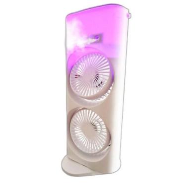 Imagem de Ventilador Led Portátil Usb Refrigeração Mesa Duplo - Climatiza