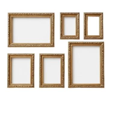 Imagem de Moldura A4, Kit 6 Molduras, Tamanho 10x15 + 15x21 + 21x30(OURO)