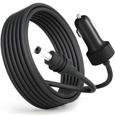 Imagem de Cabo de alimentação Starlink Mini 12 V 3 m/3 m, isqueiro de cigarro 10AWG resistente para cabo de alimentação CC, adaptador de carregador de carro de substituição de 12 V/24 V para Starlink Mini