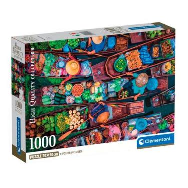 Imagem de Puzzle 1000 Peças Mercado Flutuante - Clementoni 39932
