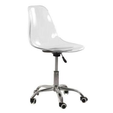 Imagem de Cadeira Eames Office Cromado Cx 1 PC Transparente - La Mobilia, PC Tra