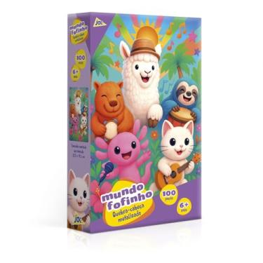 Imagem de Toyster - Quebra-Cabeça: Mundo Fofinho - 100 peças - Metalizado - JAK
