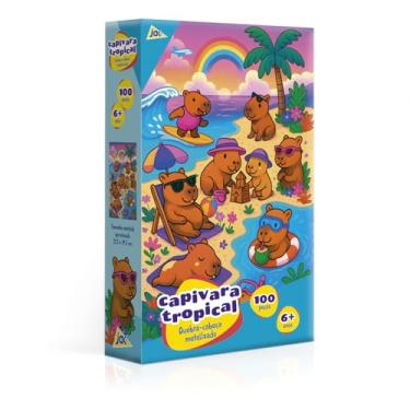 Imagem de Toyster - Quebra-Cabeça - Capivara Tropical - 100 peças - Metalizado - JAK