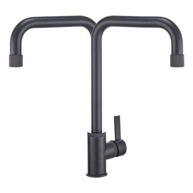 Imagem de Torneira Monocomando Cozinha Bica Alta Preto Fosco Delinia
