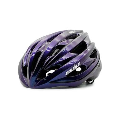 Imagem de SQUALO Capacete de bicicleta Tango para homens e mulheres, jovens, capacetes de bicicleta com mostrador de ajuste de luz LED de fibra, unissex para adultos, capacete de ciclismo para motociclistas