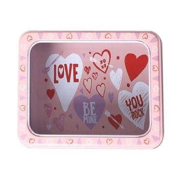 Imagem de Rrlihjgu Caixa de Lata - Recipiente para Alimentos de Dia dos Namorados,Caixa de Biscoitos de Lata com Janela Transparente para Alimentos Doces Chocolate Joias Festa de Aniversario Escola Adolescentes