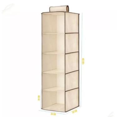 Imagem de Organizador Multiuso 5 divisórias Suspenso Armário Guarda Roupa