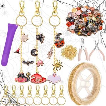 Imagem de Kit de fabricação de chaveiros de brilho labial DIY VioraWhite, 213 pe