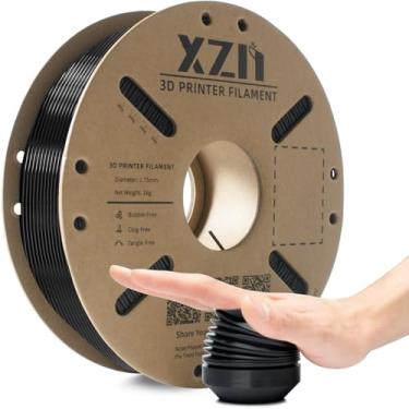 Imagem de XZN Filamento TPU 1,75 mm 95A Filamento de impressora 3D flexível macio, carretel de 1 kg (1 kg), precisão dimensional +/- 0,02 mm (TPU preto)