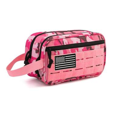Imagem de Bolsa de higiene tática QT&QY para mulheres e homens 25x11x15 cm