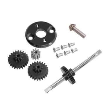 Imagem de KiBcsLic Conjunto de engrenagens de transmissão de caixa de engrenagens Kit de reparo de carro RC Acessórios Motor Pinhão Engrenagem 1/12 RC Modelo de carro, Preto