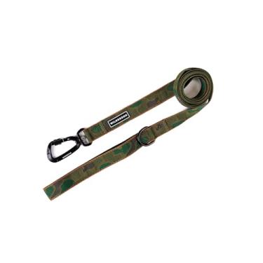 Imagem de Wilderdog Série de coleira ultraleve para cães de 1,8 m de comprimento e apenas 106 g com mosquetão giratório, trava e alça levemente acolchoada com anel em D - Camuflagem