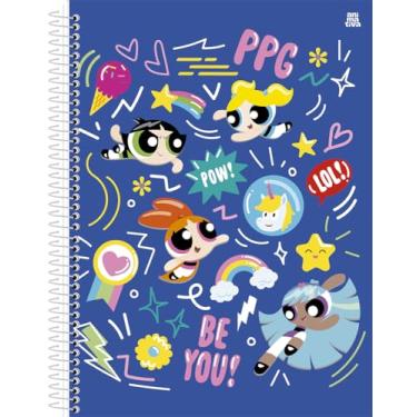 Imagem de Caderno Universitário Animativa, 1 matéria, 80 folhas, Capa Dura, Meninas Superpoderosas, Pacote com 4