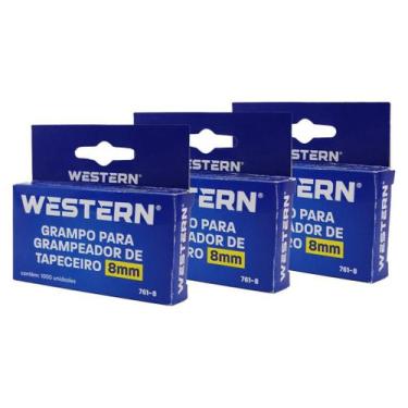 Imagem de Grampo 8mm Para Grampeador De Tapeceiro Com 3000 Grampos - Western