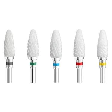 Imagem de 5 peças de cerâmica para arte de unhas, cortador rotativo, aparelho de limpeza para manicure, acessórios de máquina de trituração de unhas, ferramenta de gel de unha