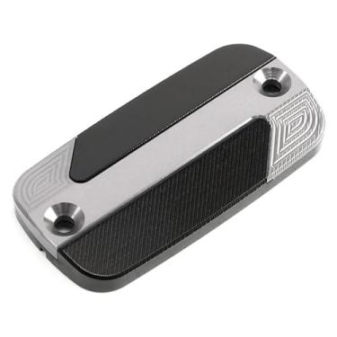 Imagem de BYYINGSUS Tampa do reservatório de fluido de freio dianteiro CNC para motocicleta meia compatível com CB650R CBR650R CBR 650R 650 R 2019-2023 2021 2022 (cinza)