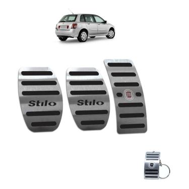 Imagem de Pedaleiras Fiat Stilo 2003 A 2011 Manual Preto