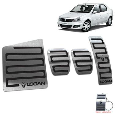 Imagem de Descanso + Pedaleiras Renault Logan 2011 A 2013 Preto