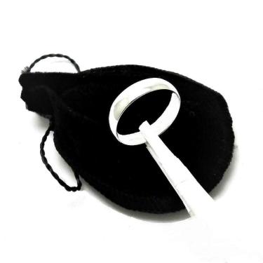 Imagem de Aliança Namoro Compromisso 5Mm Aro 18 Prata Antialérgica