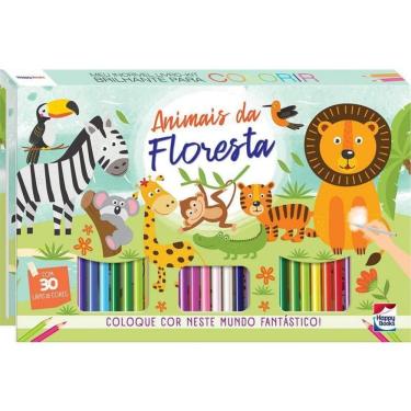Imagem de Meu Incrível Livro Kit Brilhante Colorir Animais Da Floresta